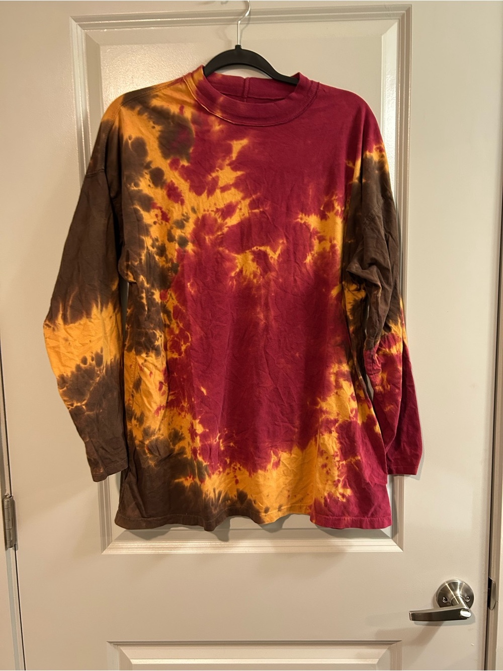 We The Free French Roast Tie-Dye Tee in Burgundy, Yellow & Brown